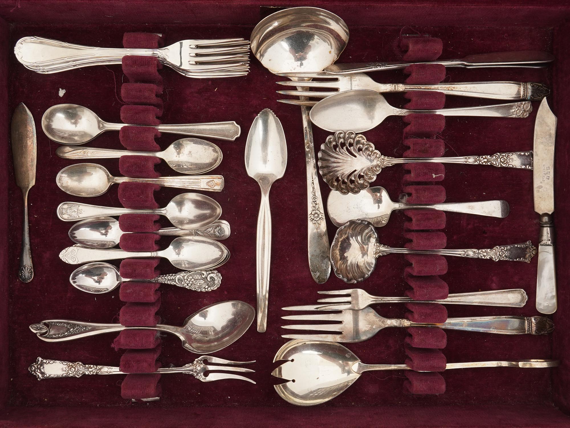 FOUR CUTLERY CASES WITH SILVERWARE BY ROGERS BROS PIC-2